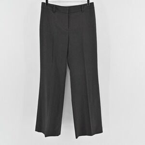 Ellen Tracy Womens Gray Micro Stripe Wide Leg Trouser Pants Size 6 Work Career‎